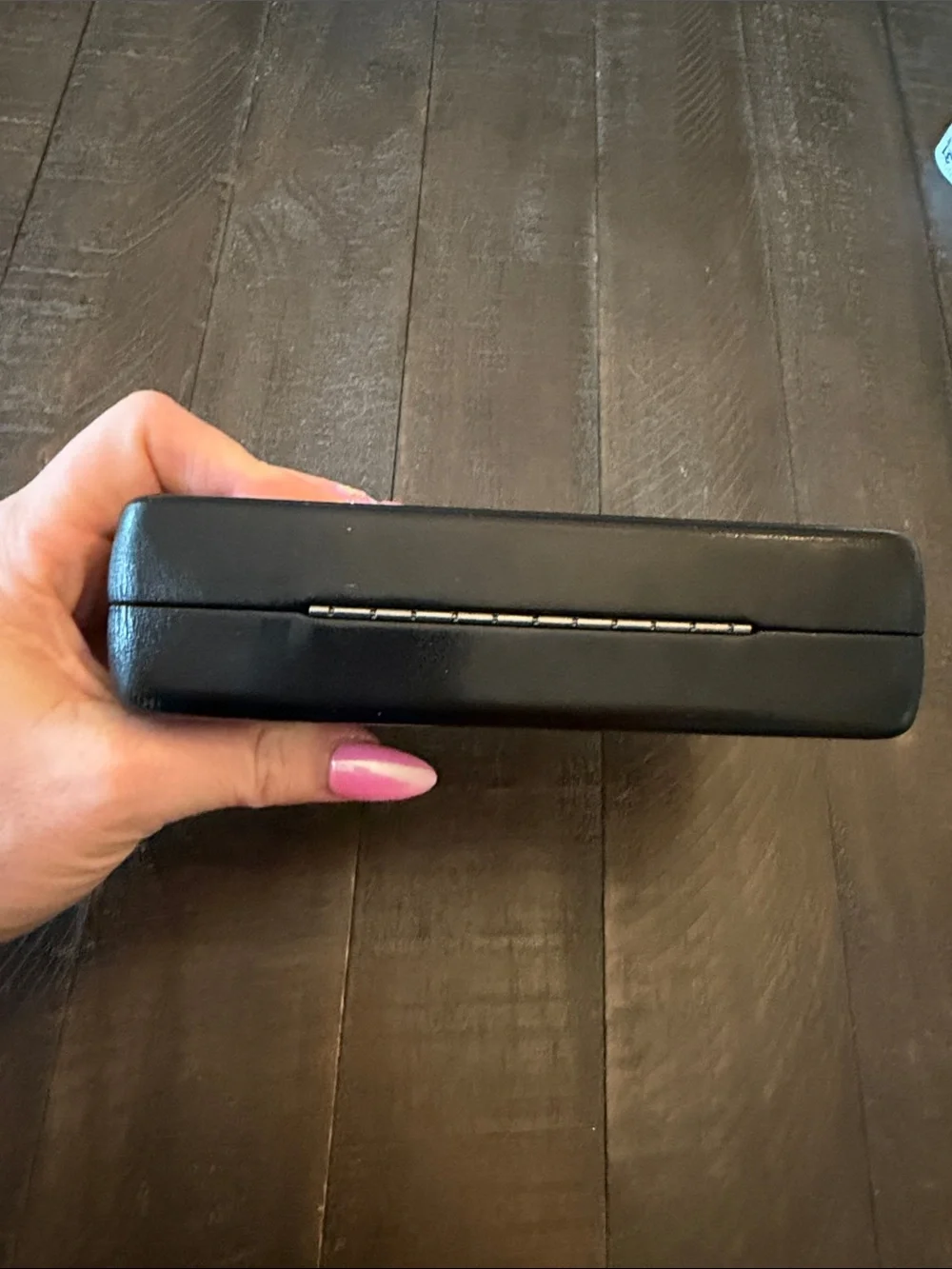 L.A.M.B. Black Embossed Eyewear Case